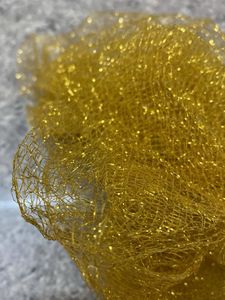Gold Metallic Mesh Fabric