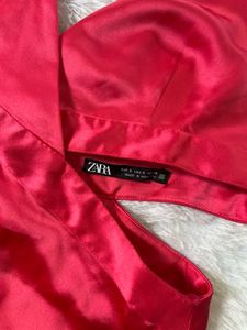 Zara Hot Pink Cutout Dress