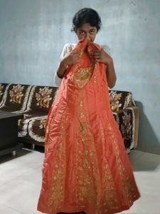 3 colour available Green &amp; Gold Embroidered Anarka