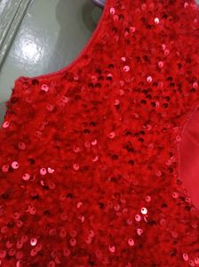 Red Sequin Blouse ✅