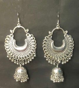 Silver Jhumka Earrings