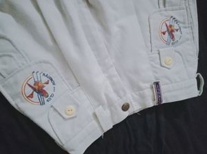 Yk2 white denim Short Skirt