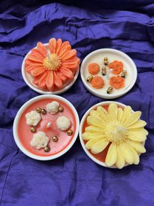 Floral Scented Candles (Set of 4)