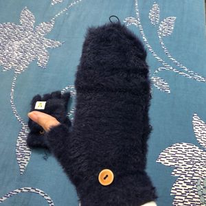 Fingerless Gloves With Finger Cover