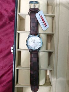 TITAN Brown Leather Watch