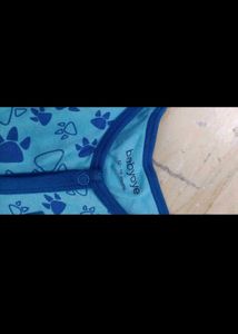 Cute Baby Blue Footed romper