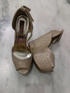 Golden Embellished Heels