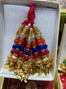 Decorative Beaded Lumba Rakhi For Bhabi 70/- Each