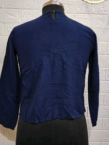 Embroidered Navy Blue Tunic