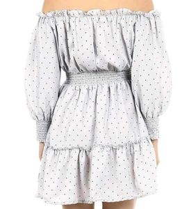 Zoya Fashions Classic Polka Dot Off-Shoulder Dress