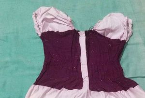 Purple & White Dress