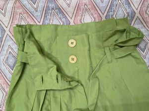Green Wide Leg Palazzo Pants