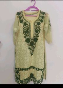 COMBO 3  CHIKAN KARI KURTA N 1 Full Set