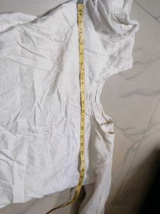 White Kurta with Lace Detail