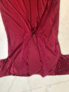 Burgundy Floral Nightgown