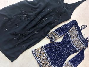 Black Vintage Dress With Beach Dres