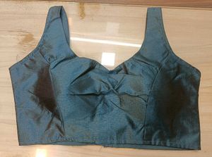 Blue Sleeveless Bollywood Blouse