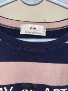 Striped &#39;My Art&#39; Tee