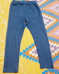 Blue Denim Look Leggings