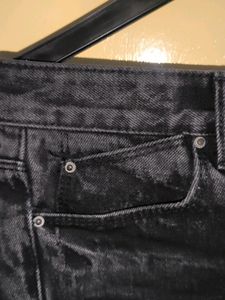Denim Black Bum Shorts