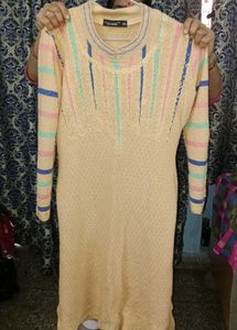 wollen yellow colour kurta ..with full sleeves