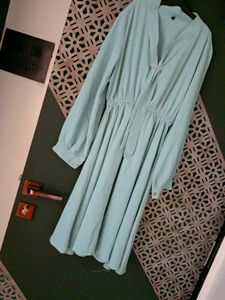 Sea Green Full Sleeve One&#39; Piece Derss