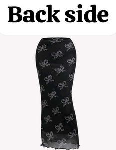 Savana Black Bow Print Skirt❤