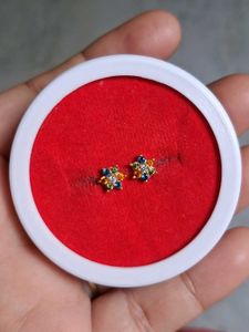 Floral Stud Earrings  22crt gold studs