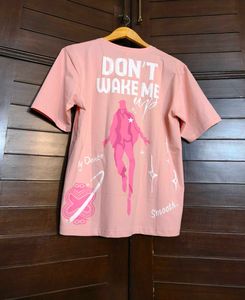 J.Square Women Graphic Print Oversiz Cotton Tshirt