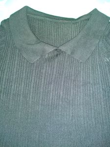 Black Polo Crop Top..