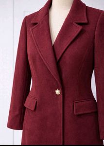 Elegant Burgundy Trench Coat