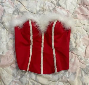 Red Furr Corset