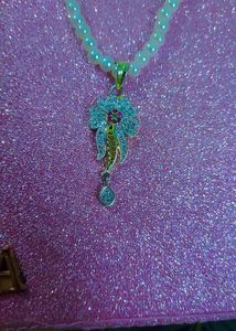 Dimond Stone Locket And Beads Chann