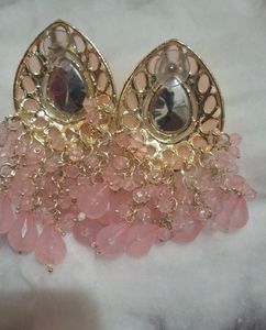 Pink Pearl Jhumka
