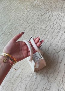 Mini White Kelly Type Bag Dupe