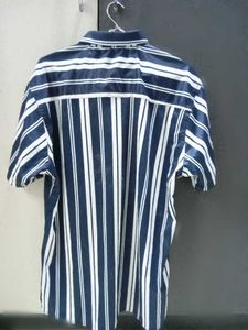 Classic Dark Blue &amp; White Striped Shirt