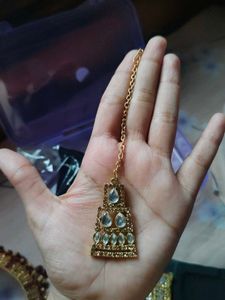Necklace Set Tika Earings Only 1 Time Use