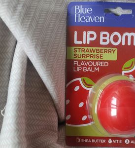 Blue Heaven Lip Bomb, Strawberry Flavoured Lip Balm.