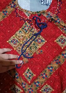 Red Patterned Dress
