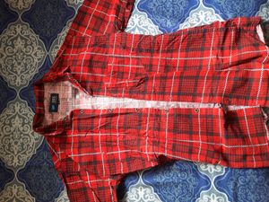 Red Checked Shirt For Men