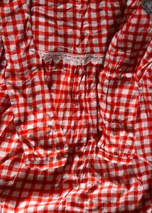 Red &amp; White Checkered Top