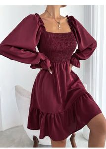 Fit And Flare Maroon Dress