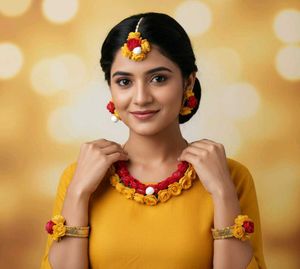 New Floral Jewellery Set For Haldi &amp; Mehndi