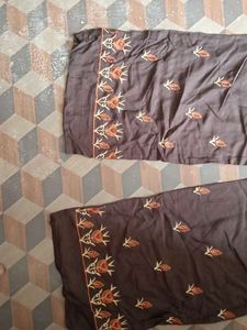 Brown Best Digins Embroidery Palazzo