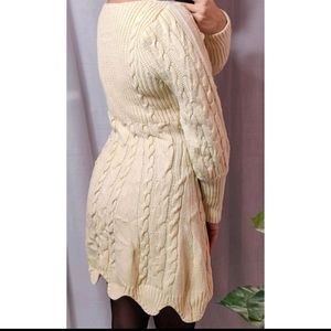 Cream Colour Woolen Dress (New)