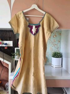 Embroidery Beautiful Cotton Straight Kurti 😍
