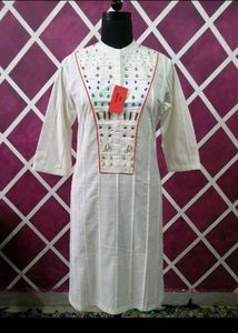 White Embellished Kurti