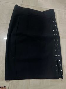 Black Studded Mini Skirt