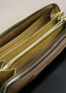 Michael Kors Pale Gold Continental Leather Wallet