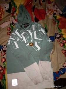Sage Green Graphic Print Hoodie 8-10 Yrs